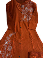 Rust Elegance Slub Co-ord