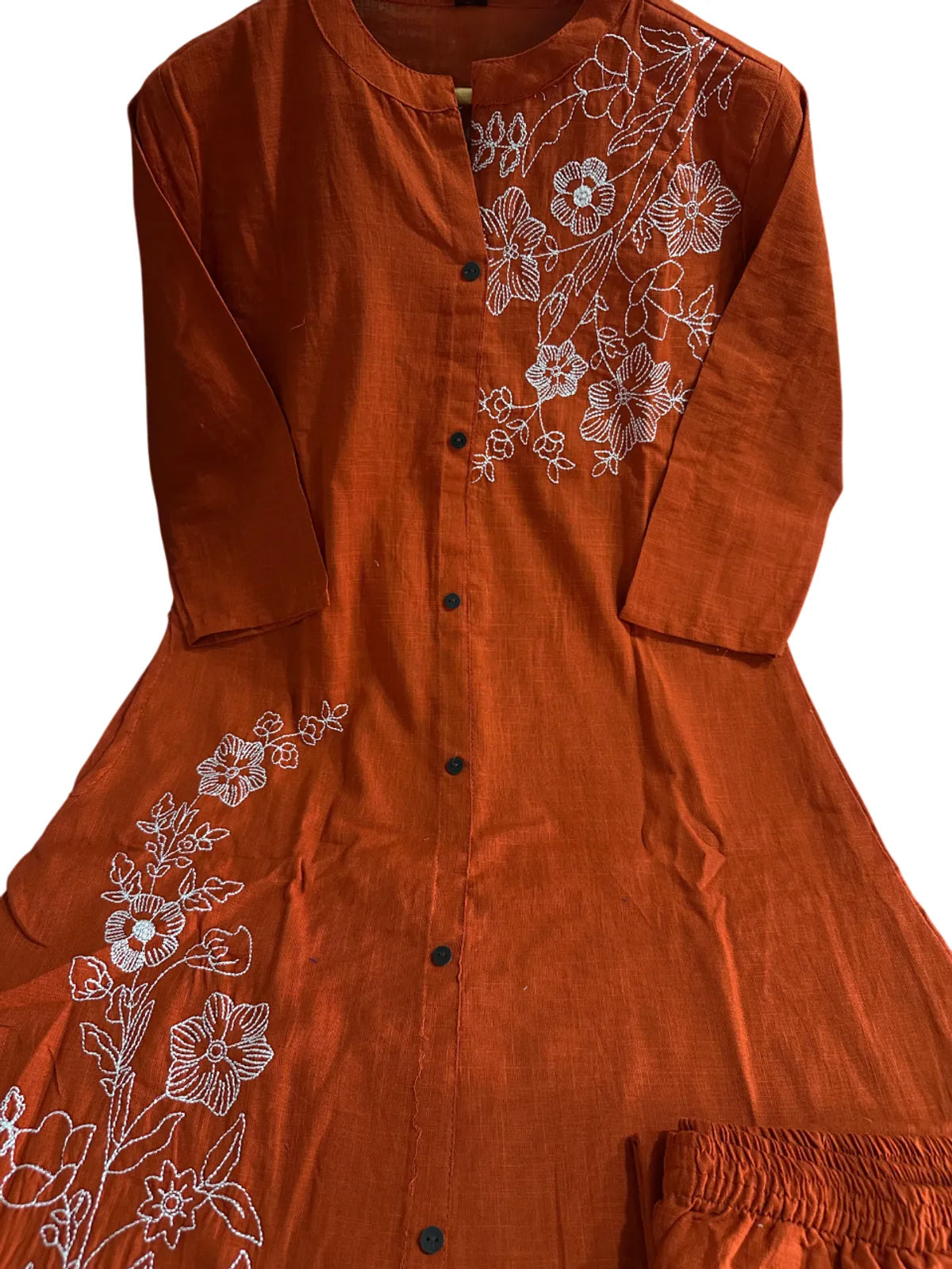 Rust Elegance Slub Co-ord