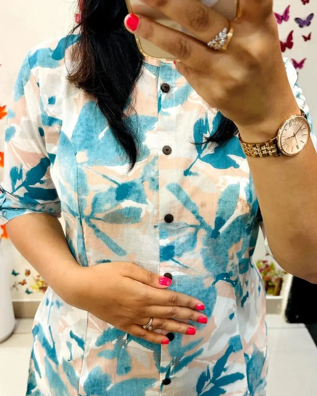 The Aqua Leaf A-Line Co-ord