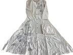 Pearl White Floral Embroidered Kurta Set with Lace Details