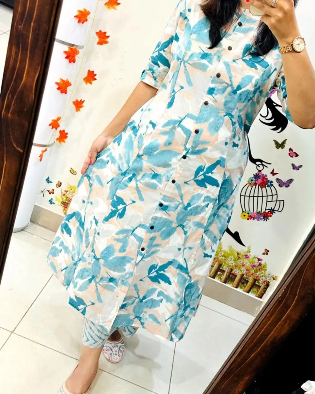The Aqua Leaf A-Line Co-ord