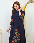 Pure Cotton Pintex Embroidered Kurti pant set