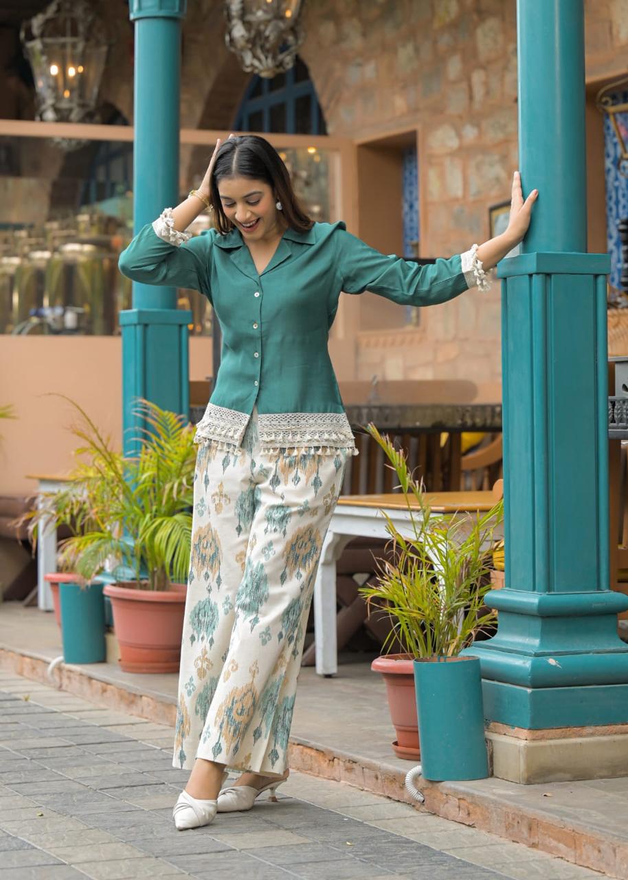 Azure Loom Cotton flex Co-Ord Set