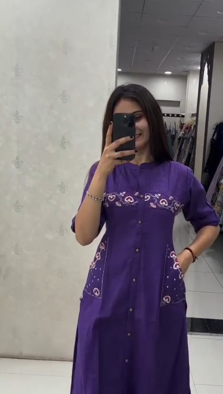 Ziya Cotton Slub Mirror Work Co-Ord Set