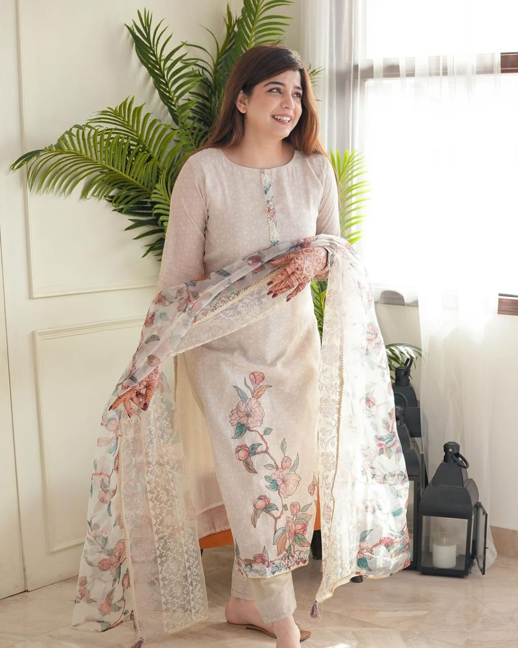 White Lily Elegance Designer Kurti Set