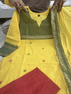Varanika Kanchi Cotton Zari Woven Suit Set