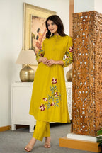 Sunshine Pintuck Cotton Kurti Set