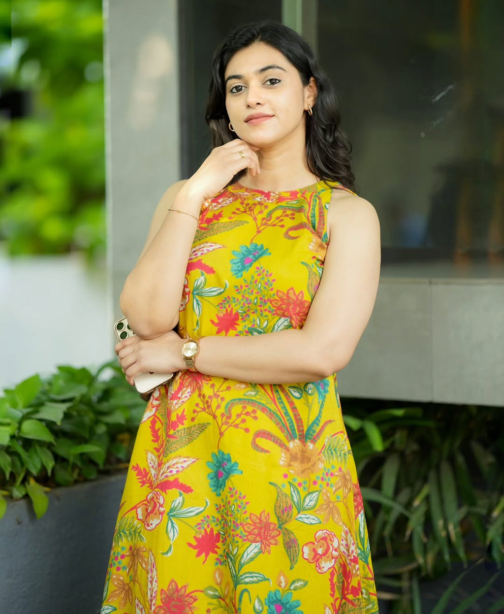 Gulnaar Yellow Floral Kurta Palazzo Set