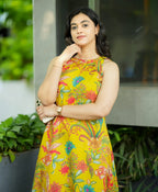 Gulnaar Yellow Floral Kurta Palazzo Set