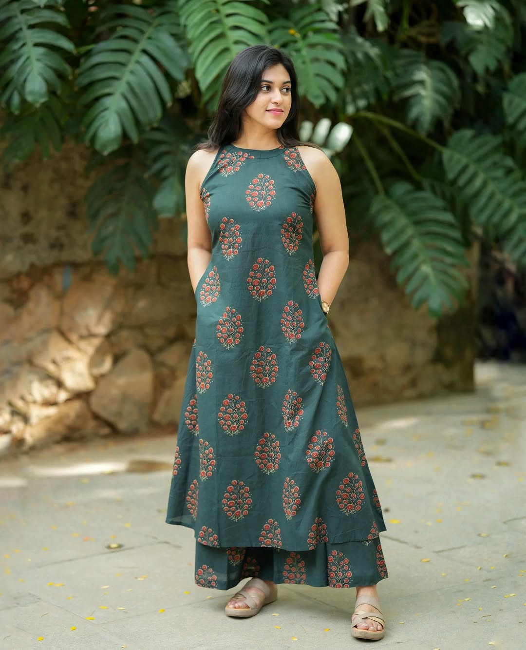 Mehreen Forest A-Line Kurta Palazzo Set