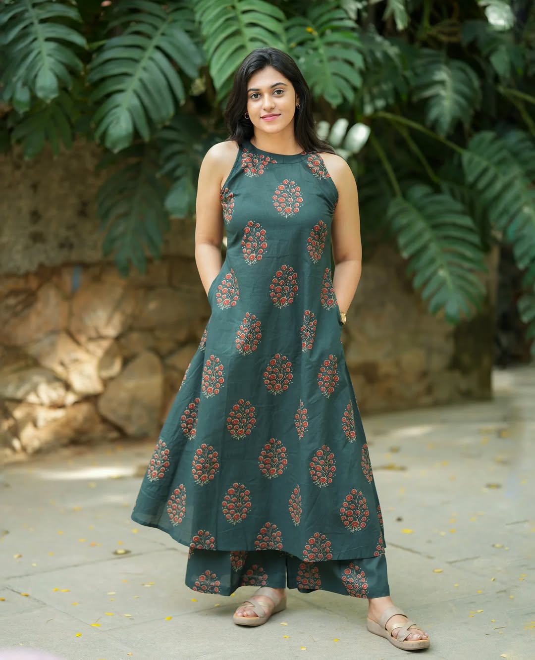Mehreen Forest A-Line Kurta Palazzo Set