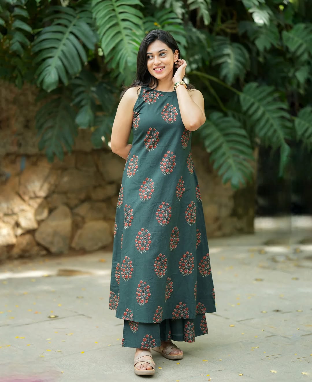 Mehreen Forest A-Line Kurta Palazzo Set