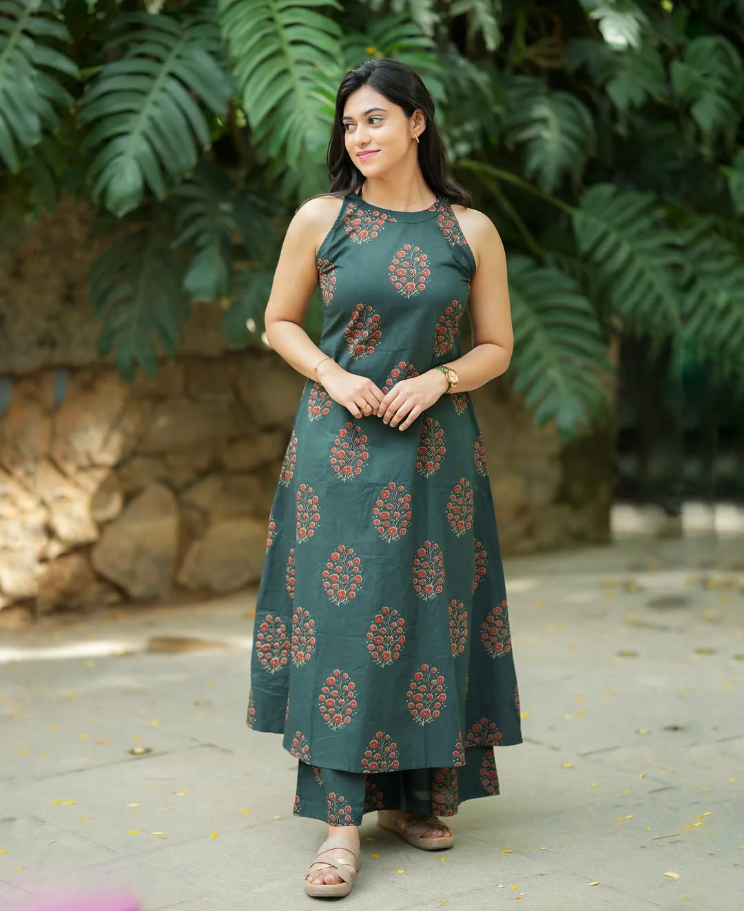 Mehreen Forest A-Line Kurta Palazzo Set