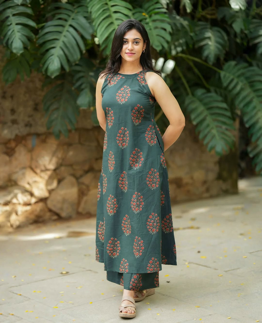 Mehreen Forest A-Line Kurta Palazzo Set