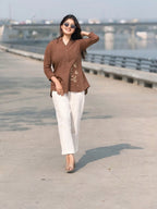 Workday Chic Shirt Pant Set