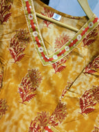 Zariya Kalamkari Print Cotton Suit Set with Dupatta