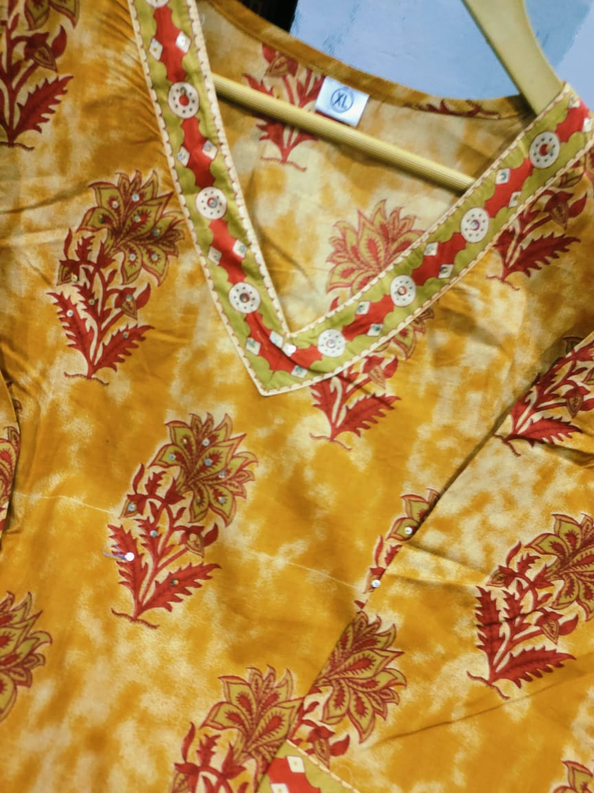 Zariya Kalamkari Print Cotton Suit Set with Dupatta