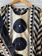 Ivory Noir Printed Cotton Kurti Set