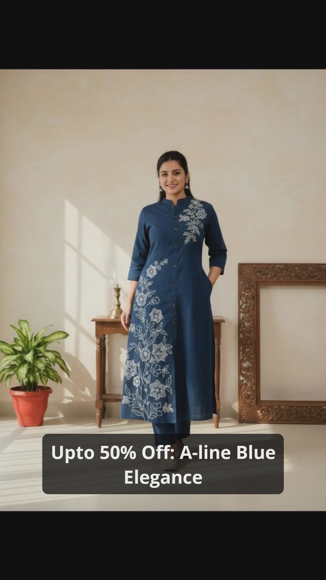 The Indigo Petal Slub Set