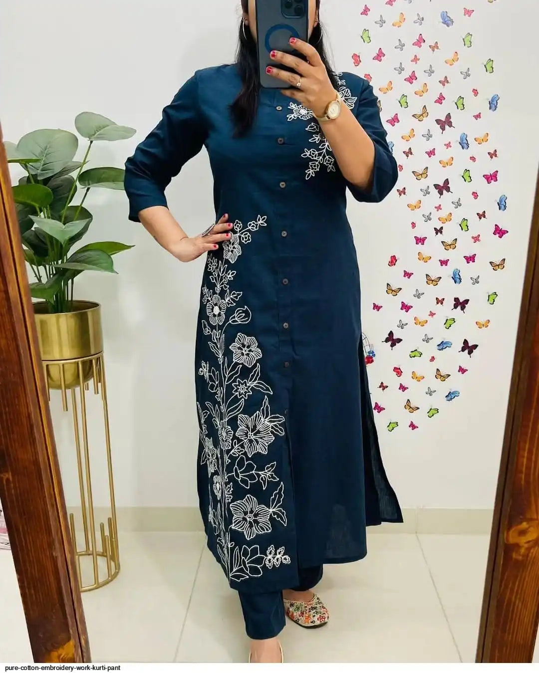 The Indigo Petal Slub Set